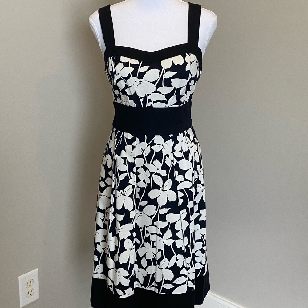 Black and White Midi dress